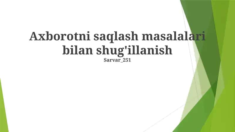 Ma'lumot ortiqchaligi 1
