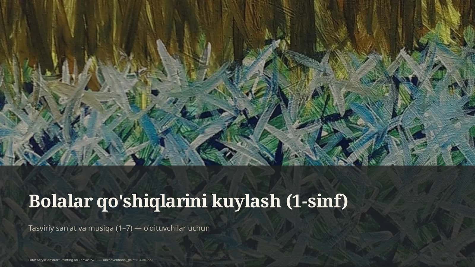 Bolalar qo'shiqlarini kuylash (1-sinf) 4