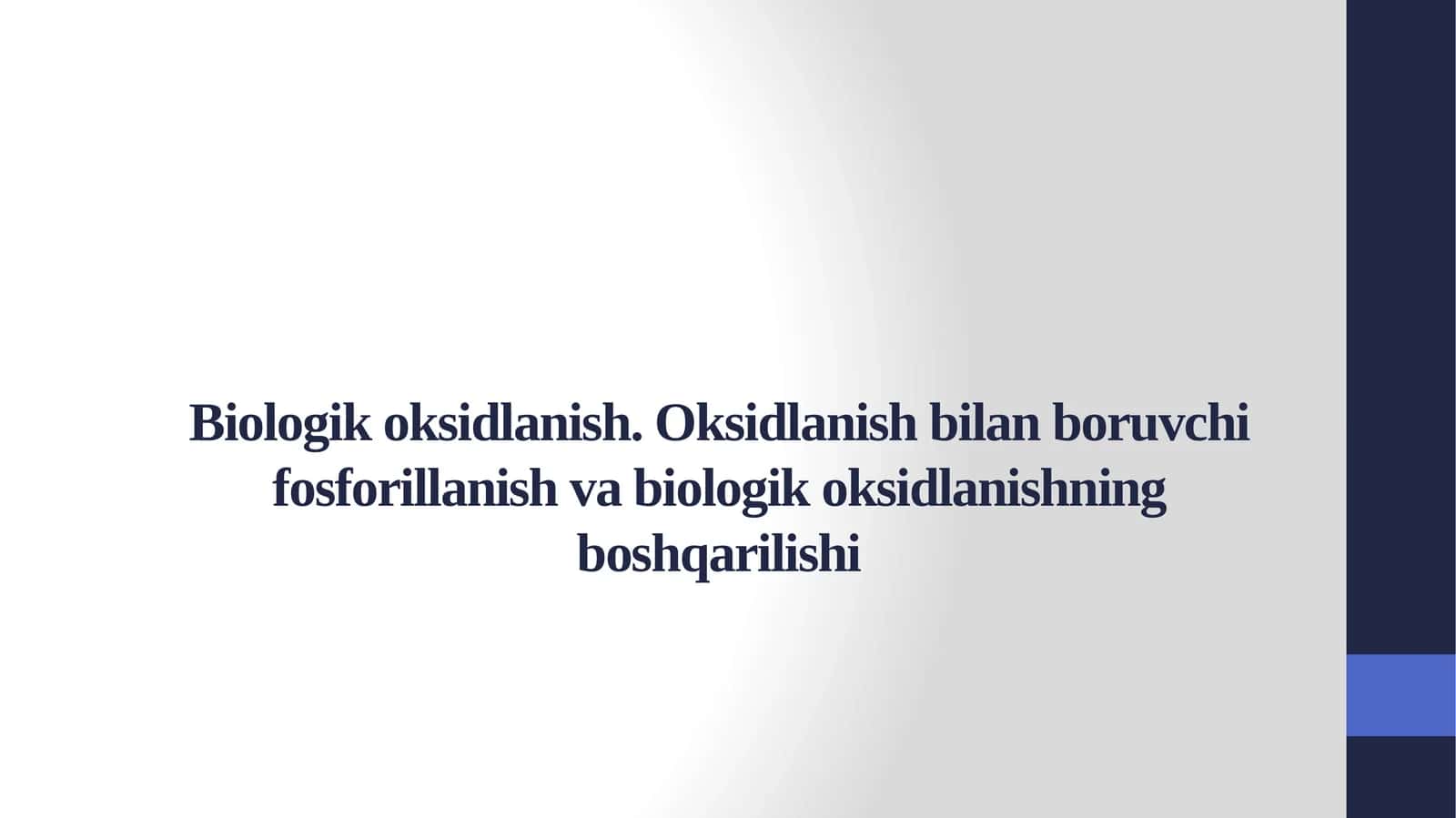 Biologik oksidlanish 1