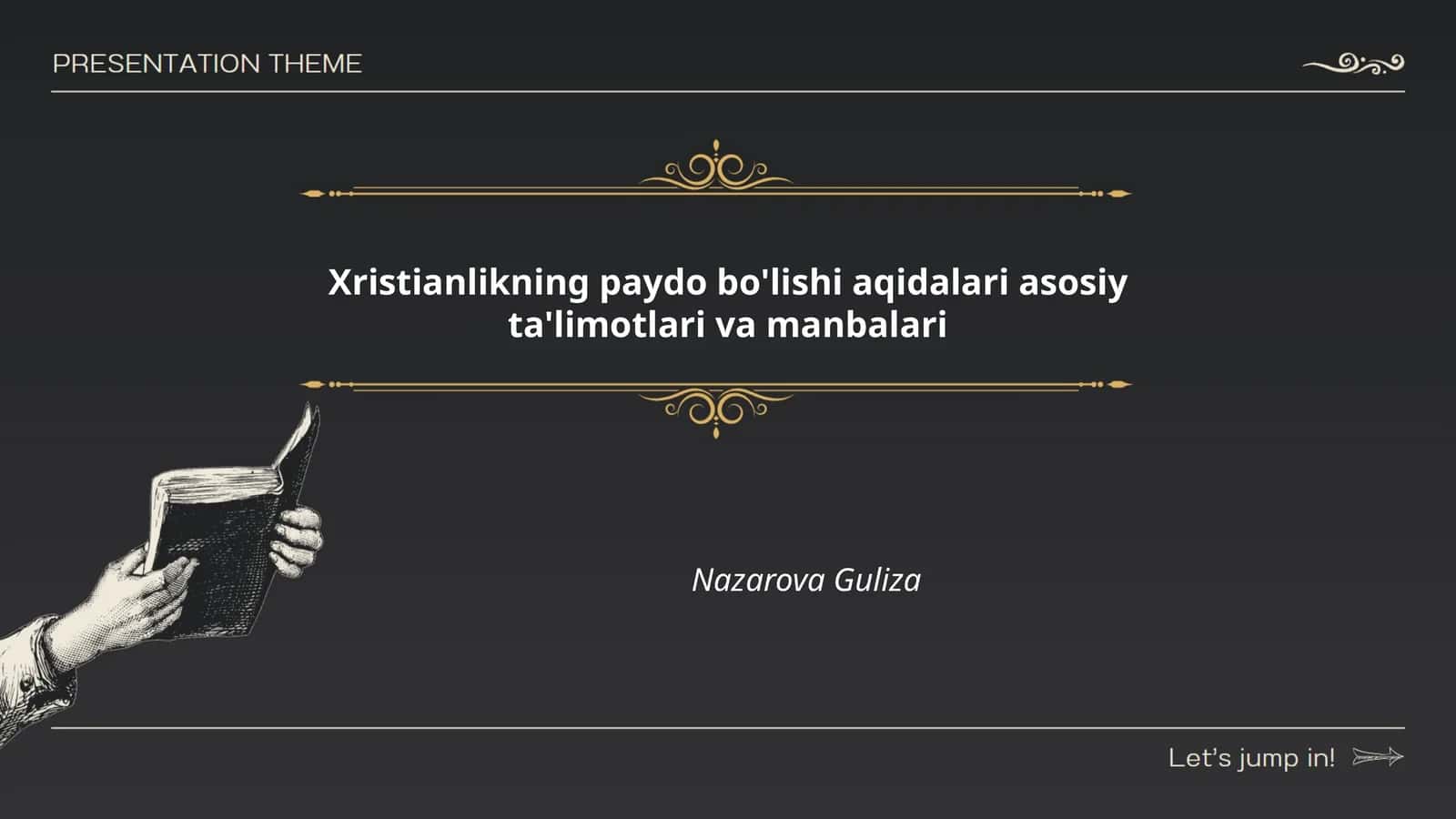 Xristianlikning paydo bo'lishi aqidalari asosiy ta'limotlari va manbalari 1