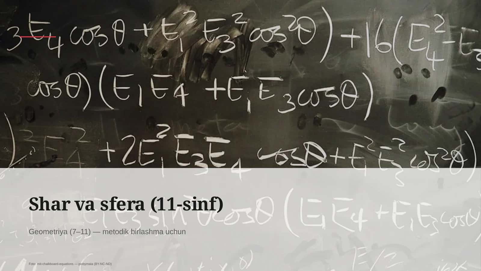 Shar va sfera (11-sinf) 3