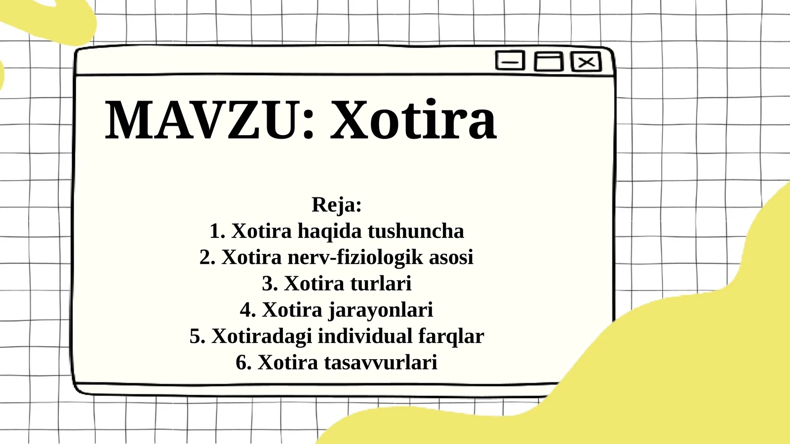 Xotira 1