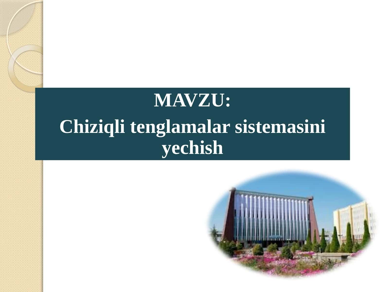 Chiziqli tenglamalar sistemasini yechish 1