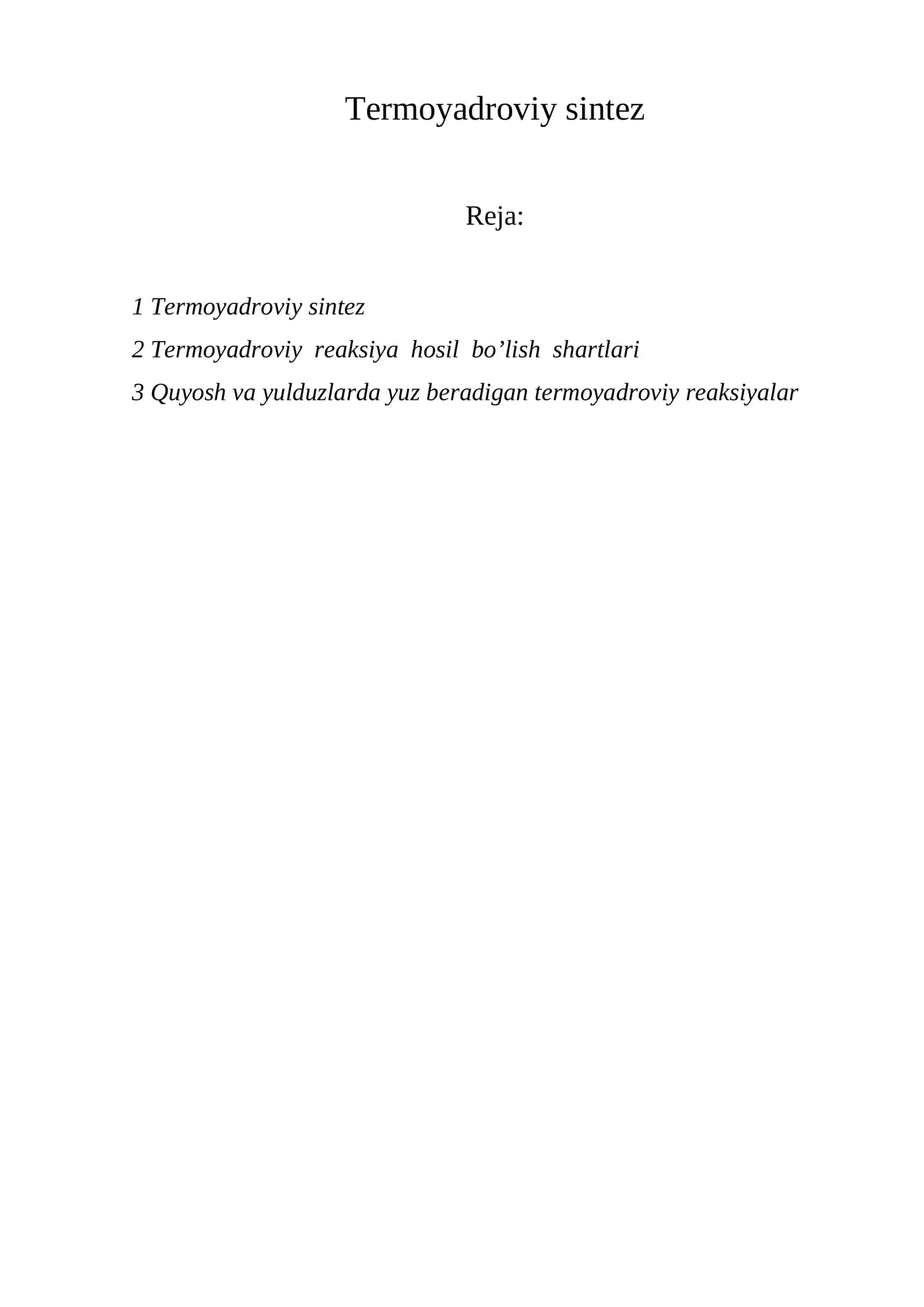 Tеrmoyadroviy sintеz 1