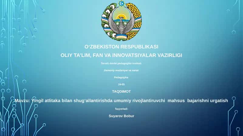 Og'ir atletikada umumiy rivojlantiruvchi va maxsus mashqlar 1