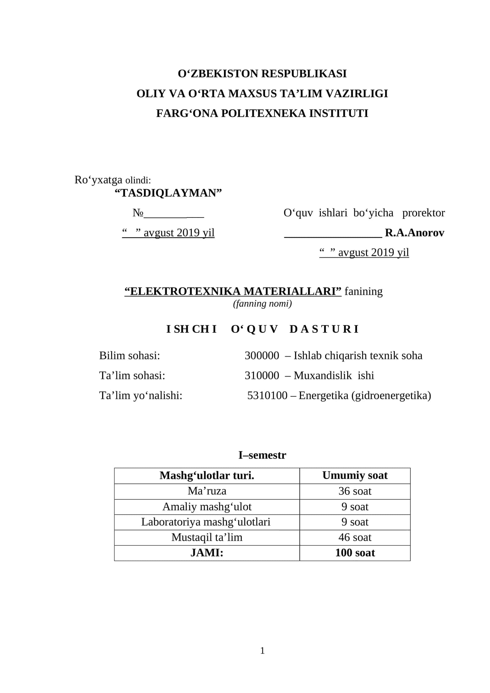 ELEKTROTEXNIKA MATERIALLARI 1