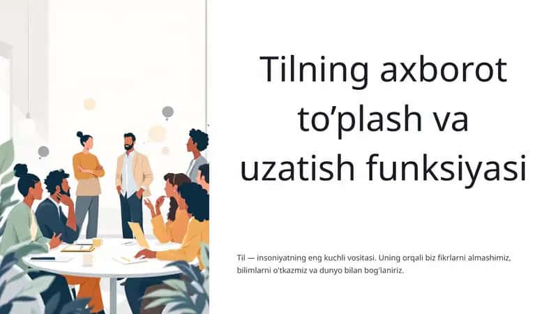Tilning axborot to’plash va uzatish funksiyasi 1