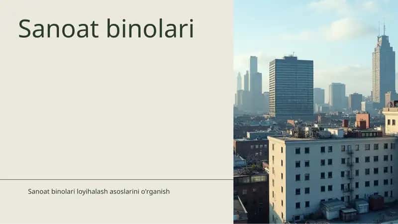 Sanoat binolari 1