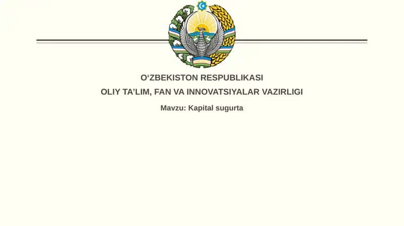 Kapital Sug'urta 1
