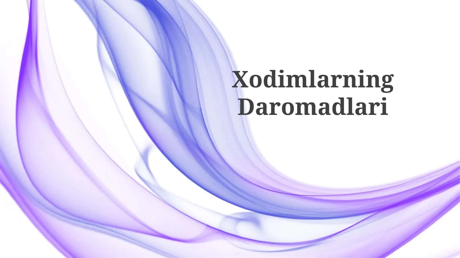 Xodimlarning Daromadlari 1