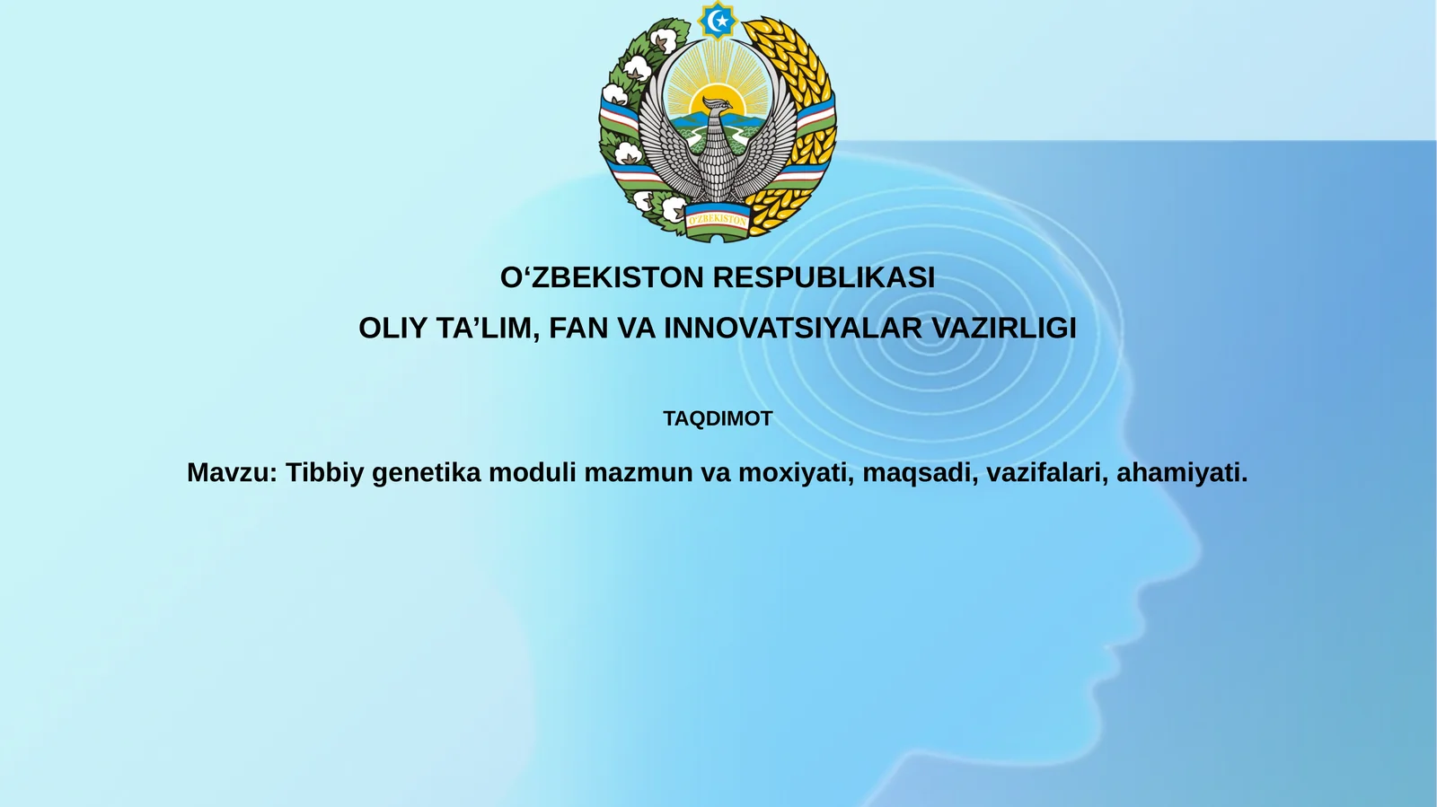 Tibbiy genetika moduli 1