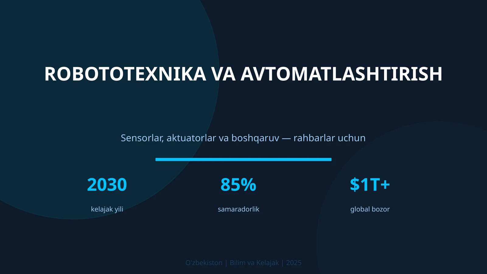Robototexnika va avtomatlashtirish 1
