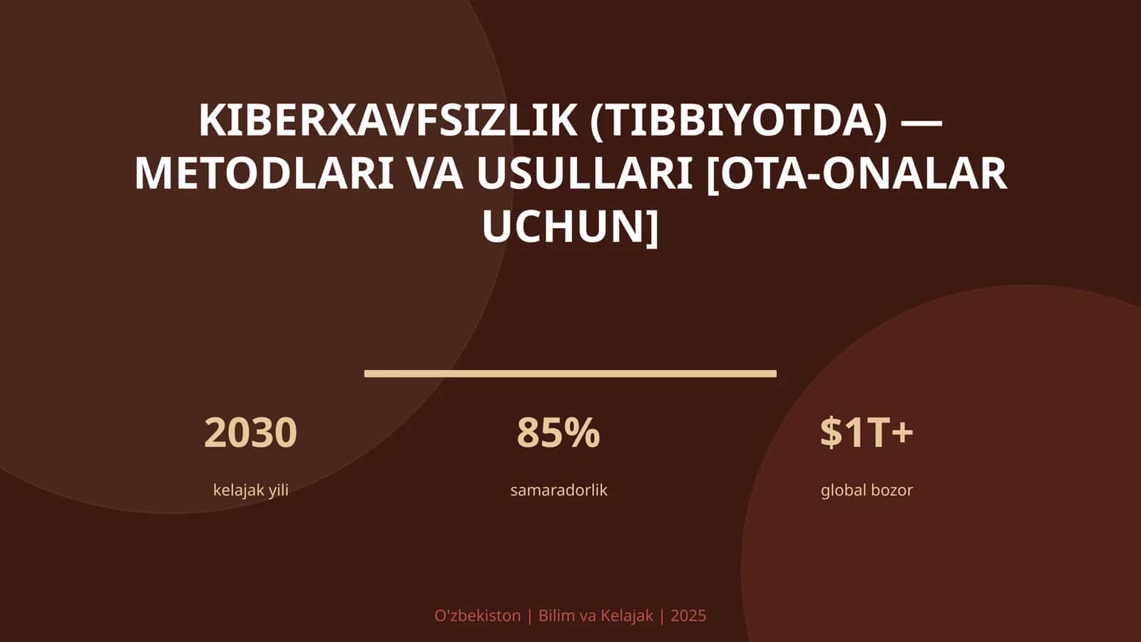 Kiberxavfsizlik (Tibbiyotda) — metodlari va usullari [Ota-onalar uchun] 1