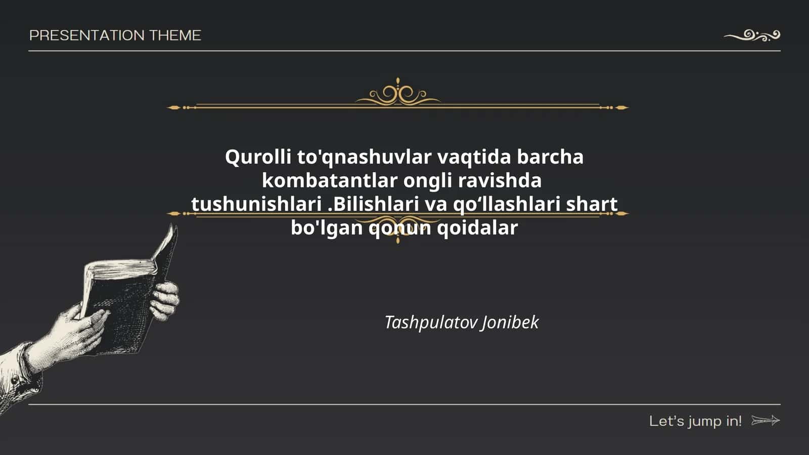 Qurolli to'qnashuvlar huquqlari asoslari 1