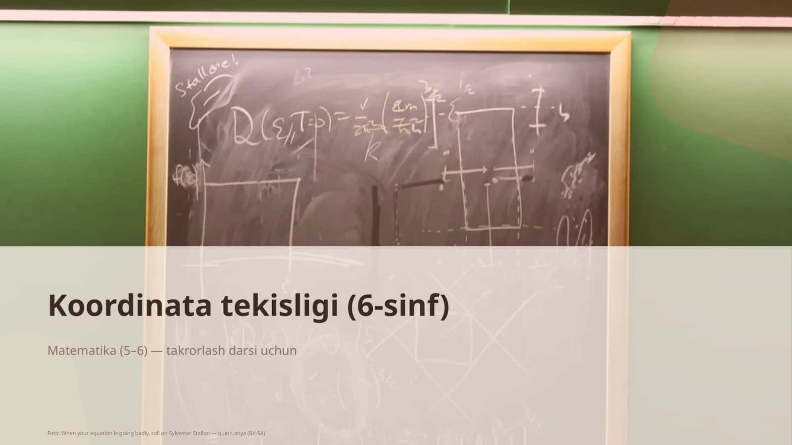 Koordinata tekisligi (6-sinf) 1