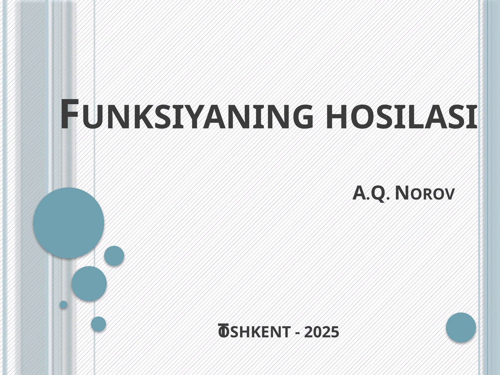 Funksiyaninghosilasi 1