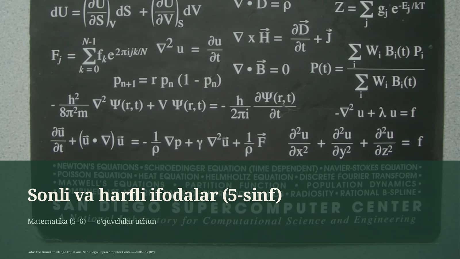 Sonli va harfli ifodalar (5-sinf) 1