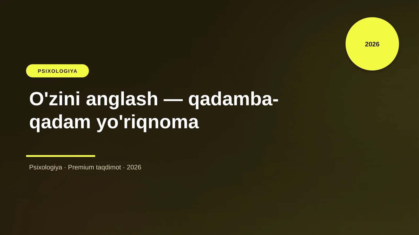 O'zini anglash — qadamba-qadam yo'riqnoma 1