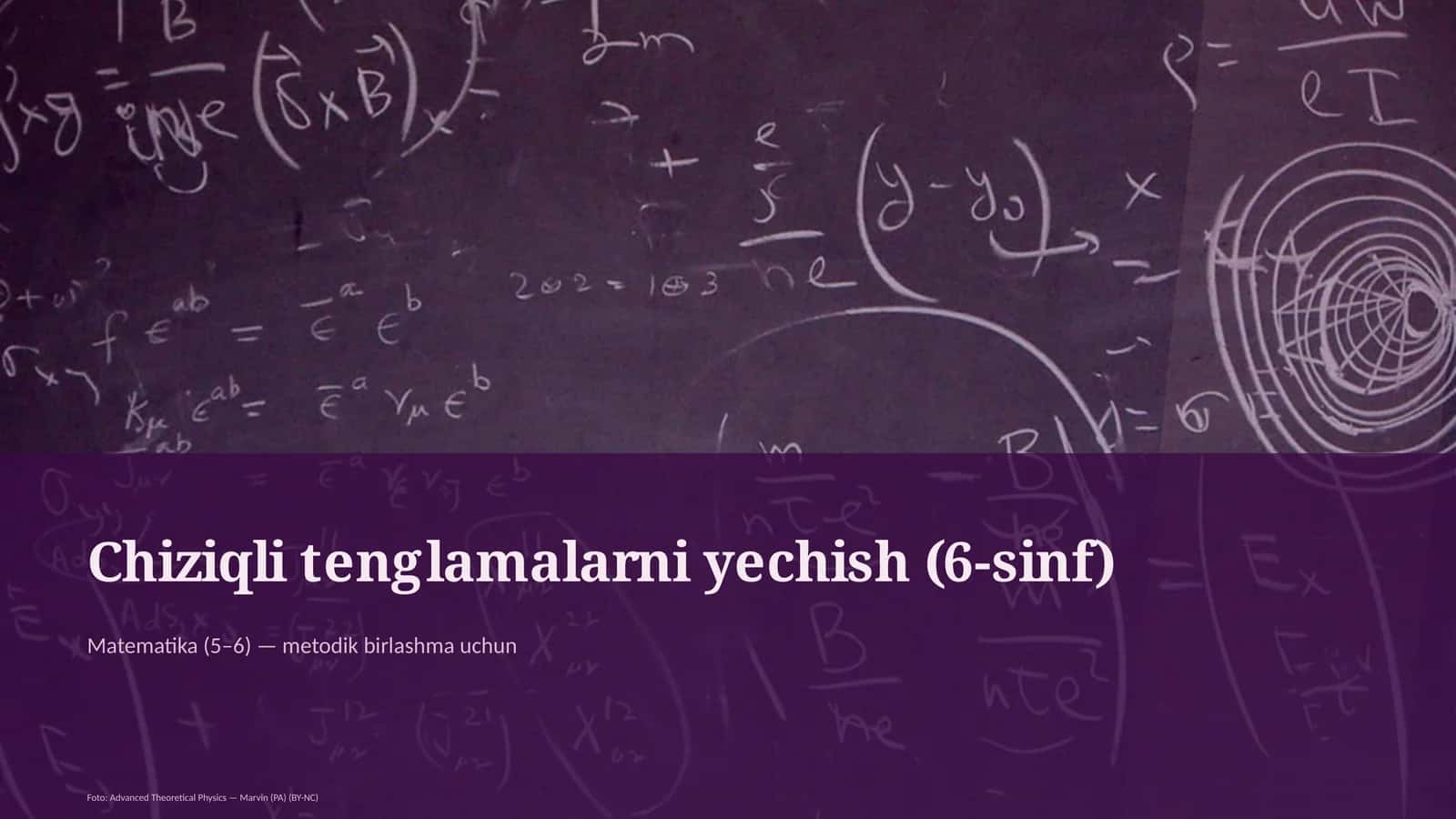 Chiziqli tenglamalarni yechish (6-sinf) 1