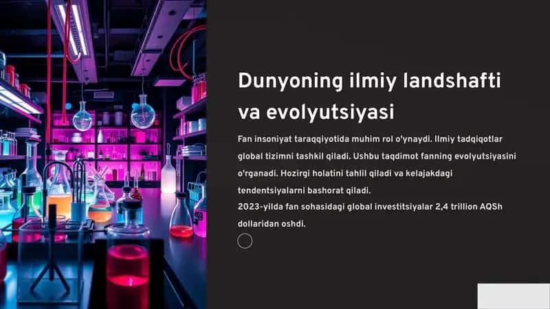Dunyoning ilmiy landshafti va evolyutsiyasi 1
