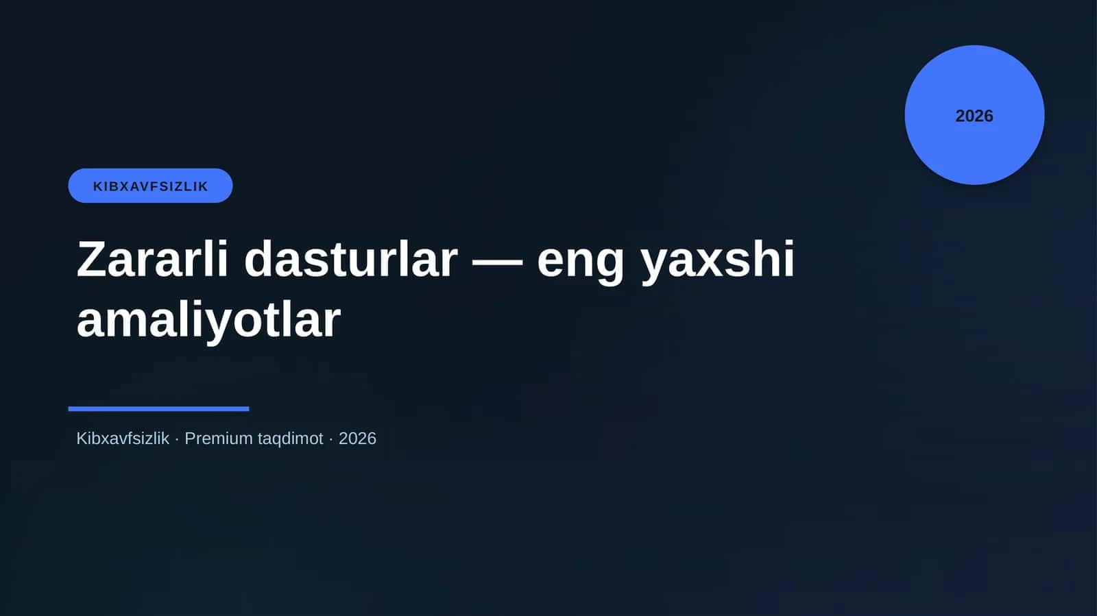 Zararli dasturlar — eng yaxshi amaliyotlar 1