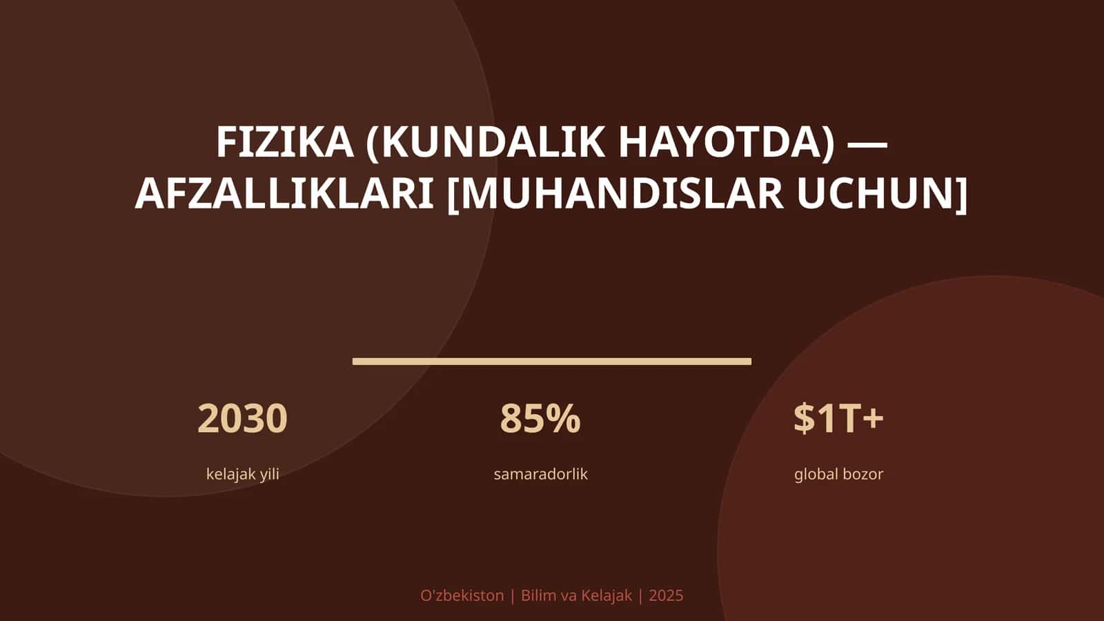 Fizika (kundalik hayotda) — afzalliklari [muhandislar uchun] 1