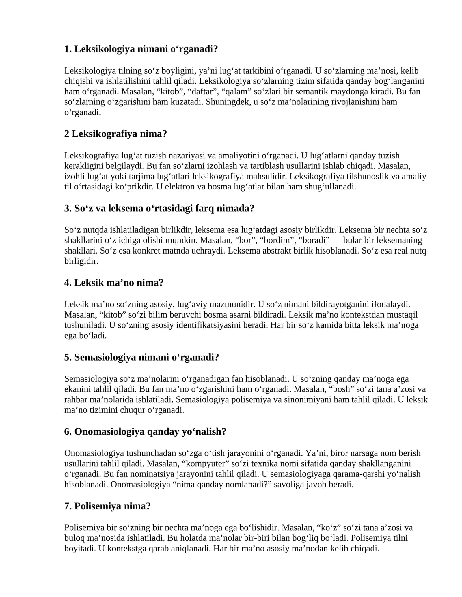 Leksikologiya va leksikografiya 1