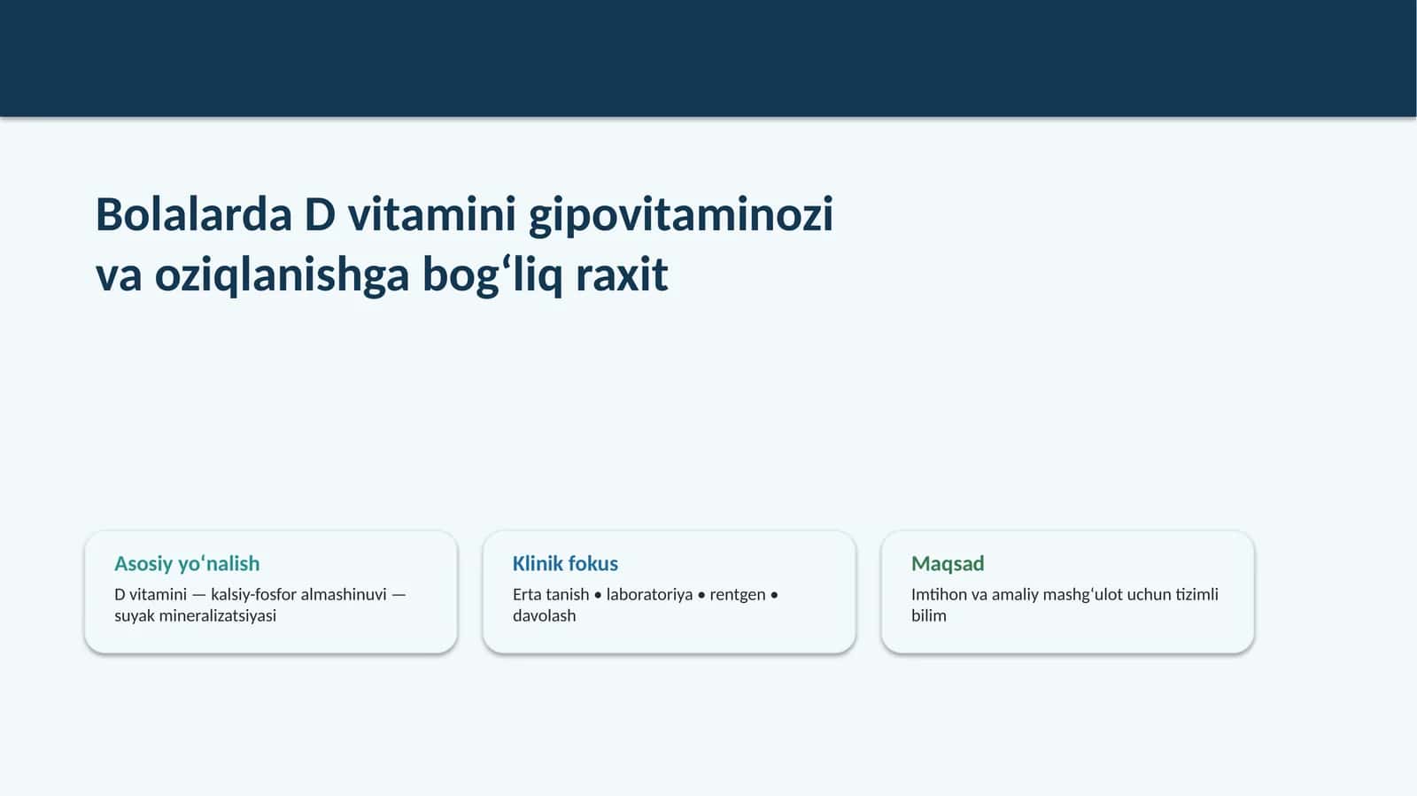 Bolalarda D vitamini tanqisligi Raxit kasalligi 1