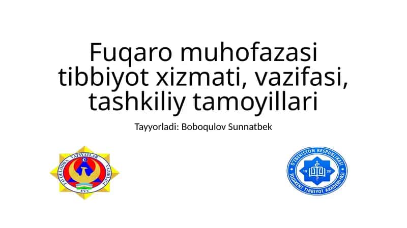 Fuqaro muhofazasi tibbiyot xizmati 1