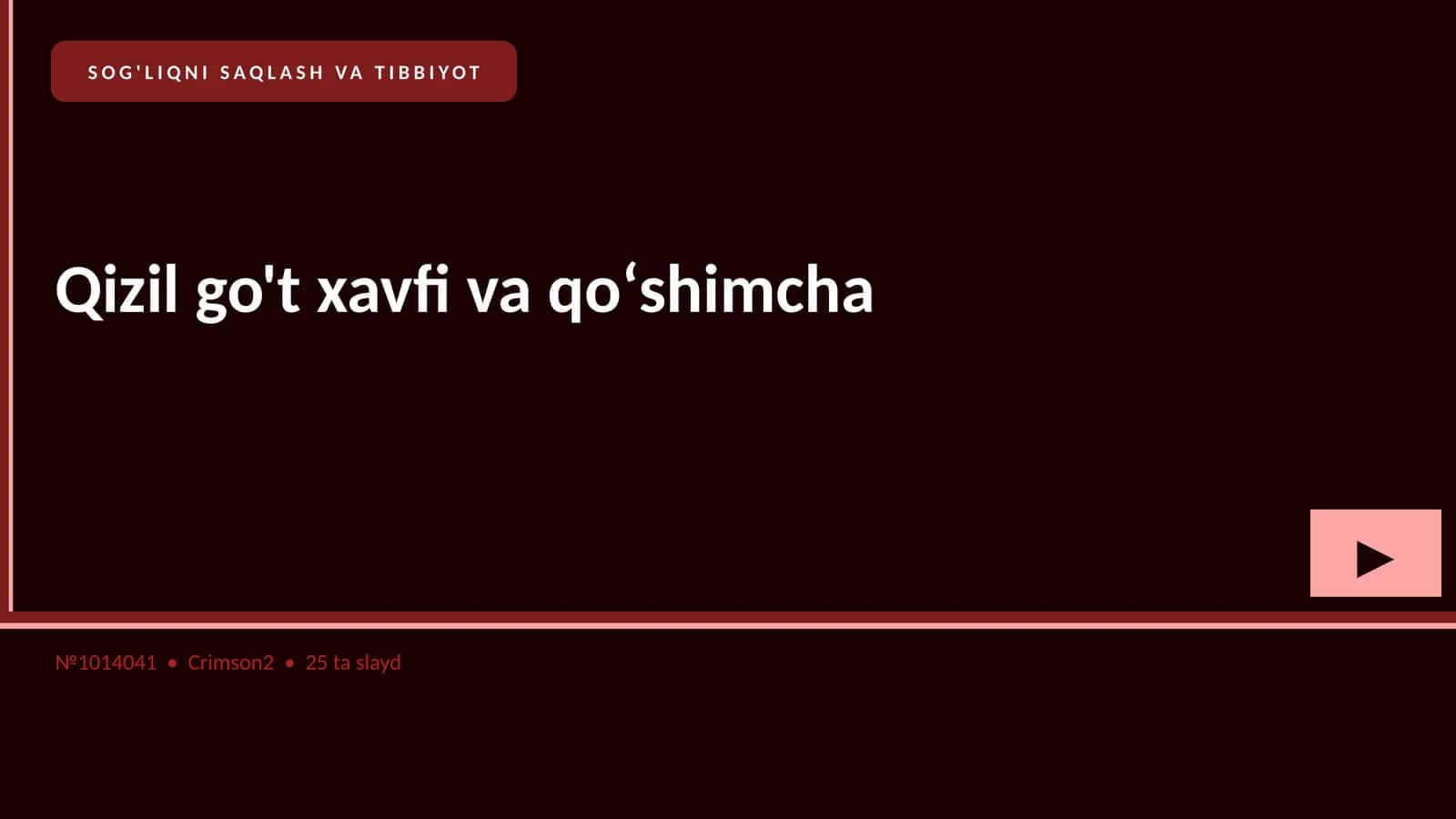 Qizil go't xavfi va qoʻshimcha 1