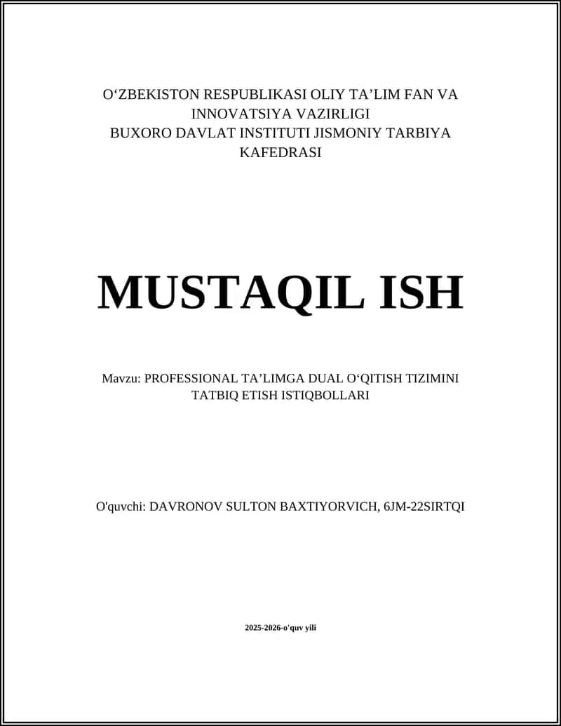 Dual o‘qitish tizimining huquqiy-asoslari va normativ bazasi 1
