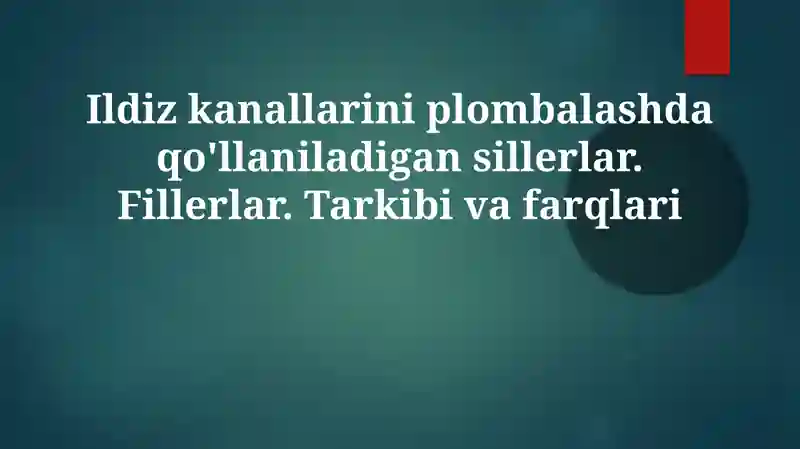 Root kanal sealerlari
