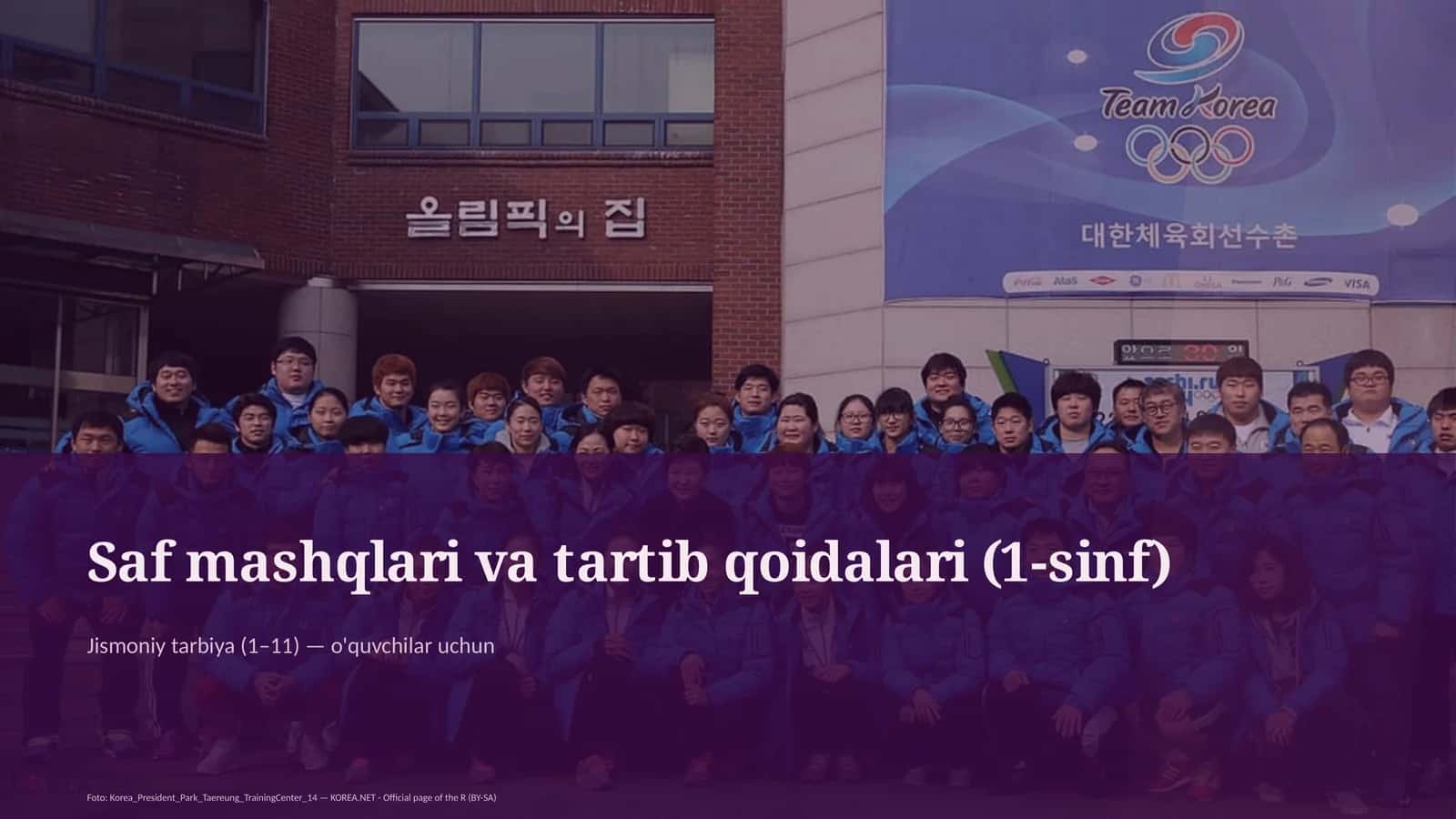 Saf mashqlari va tartib qoidalari (1-sinf) 1