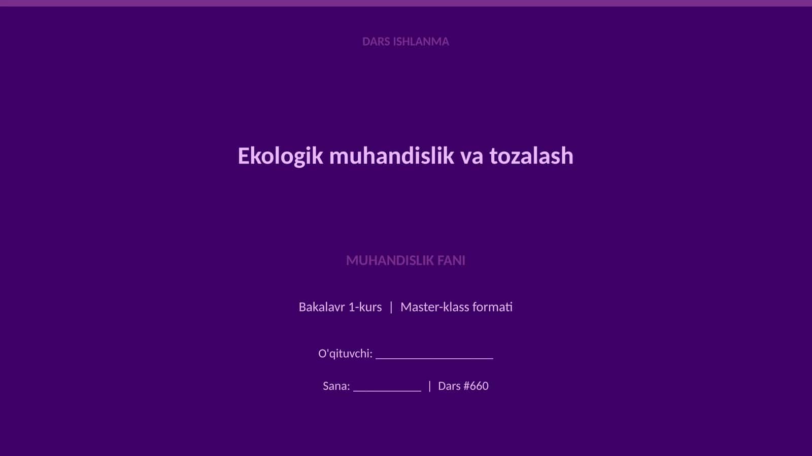 DARS ISHLANMA 1