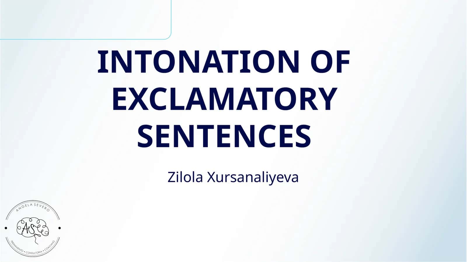 INTONATION OF EXCLAMATORY SENTENCES 1