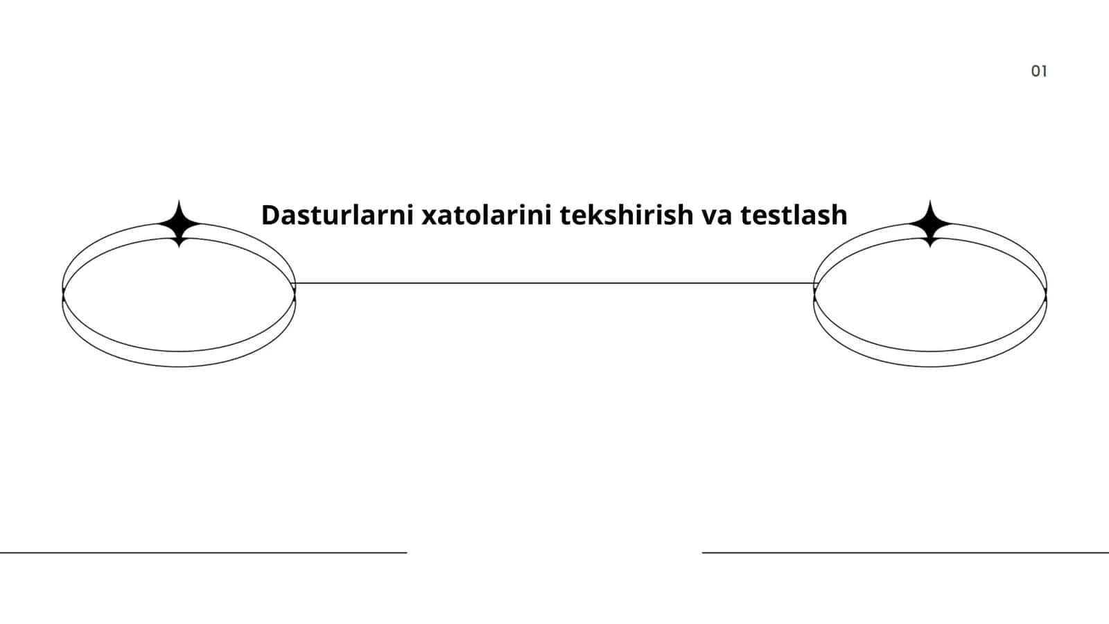 Dasturlarni xatolarini tekshirish va testlash 1