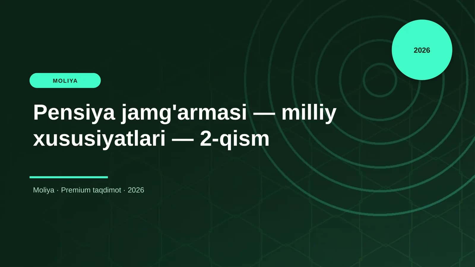 Pensiya jamg'armasi — milliy xususiyatlari — 2-qism 1