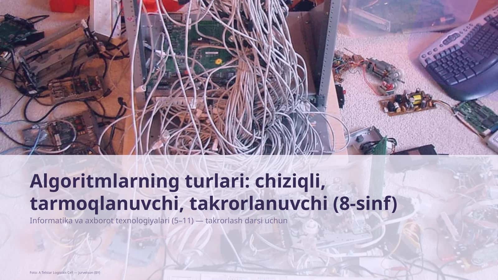 Algoritmlarning turlari: chiziqli, tarmoqlanuvchi, takrorlanuvchi (8-sinf) 1