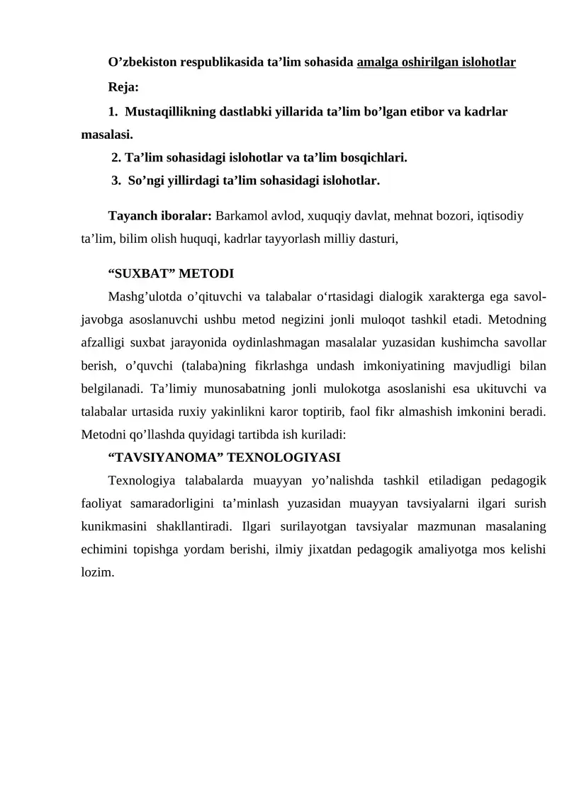 Suxbat Metodi 1