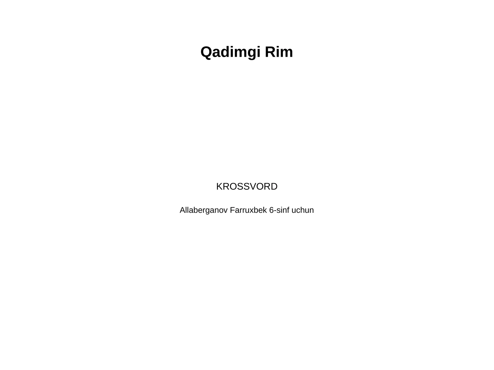 Qadimgi Rim 1