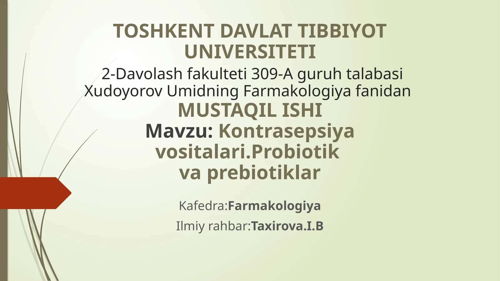 Kontrasepsiyavositalari va probiotiklar 1