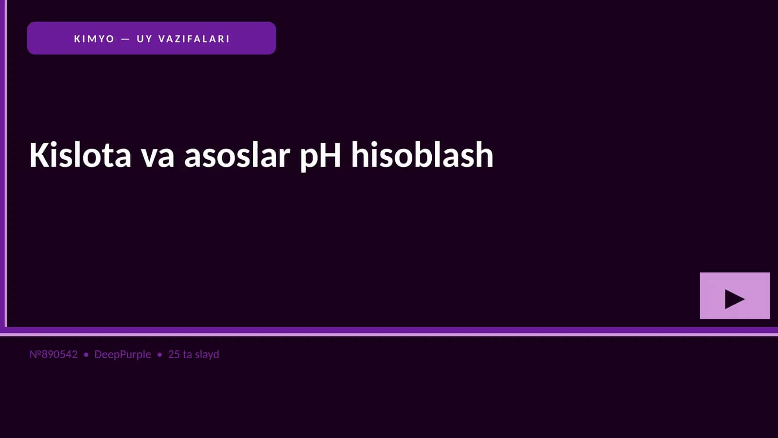 Kislota va asoslar pH hisoblash 4