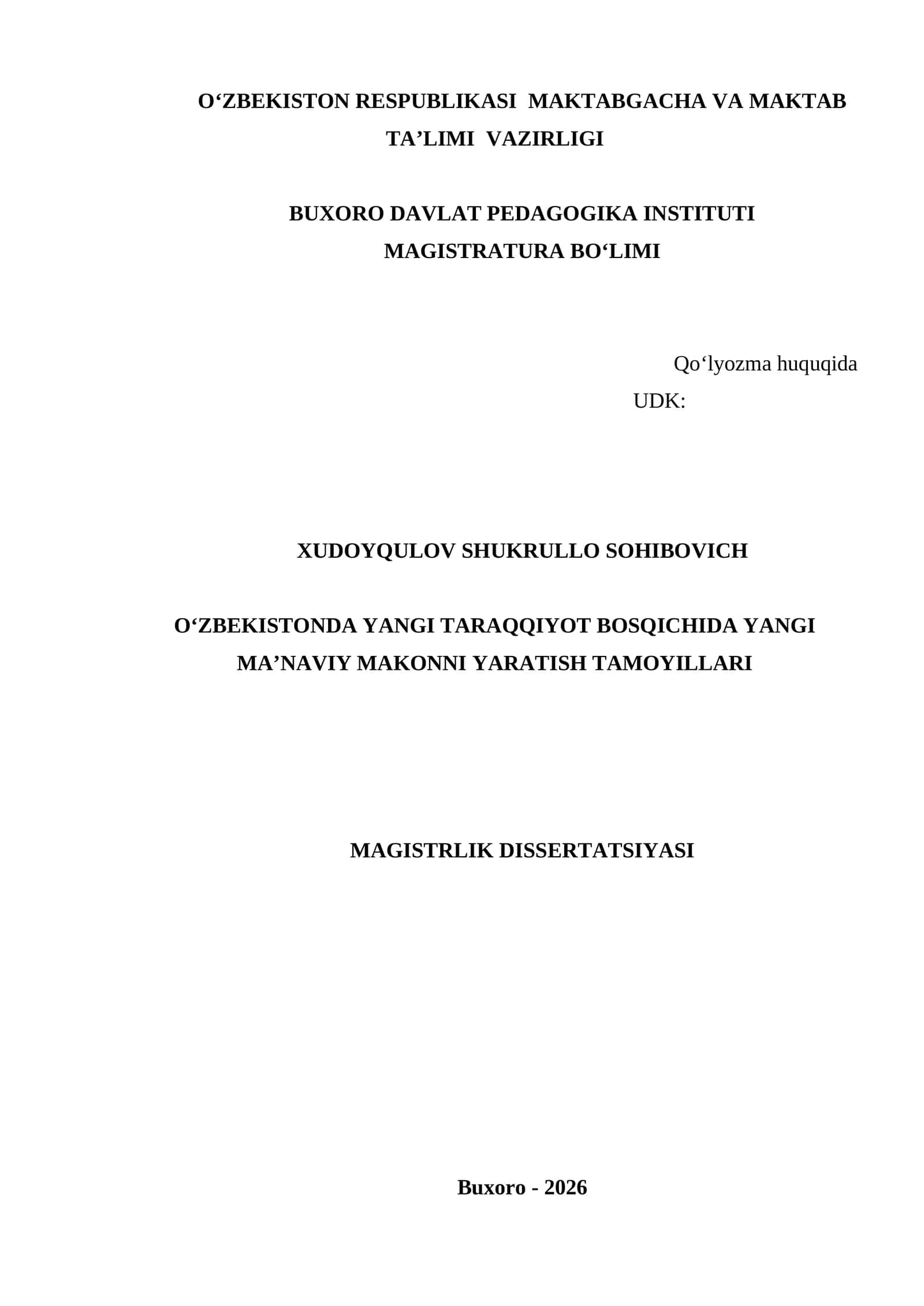 O‘zbеkistonda yangi taraqqiyot bosqichida yangi ma’naviy makonni yaratish tamoyillari 1