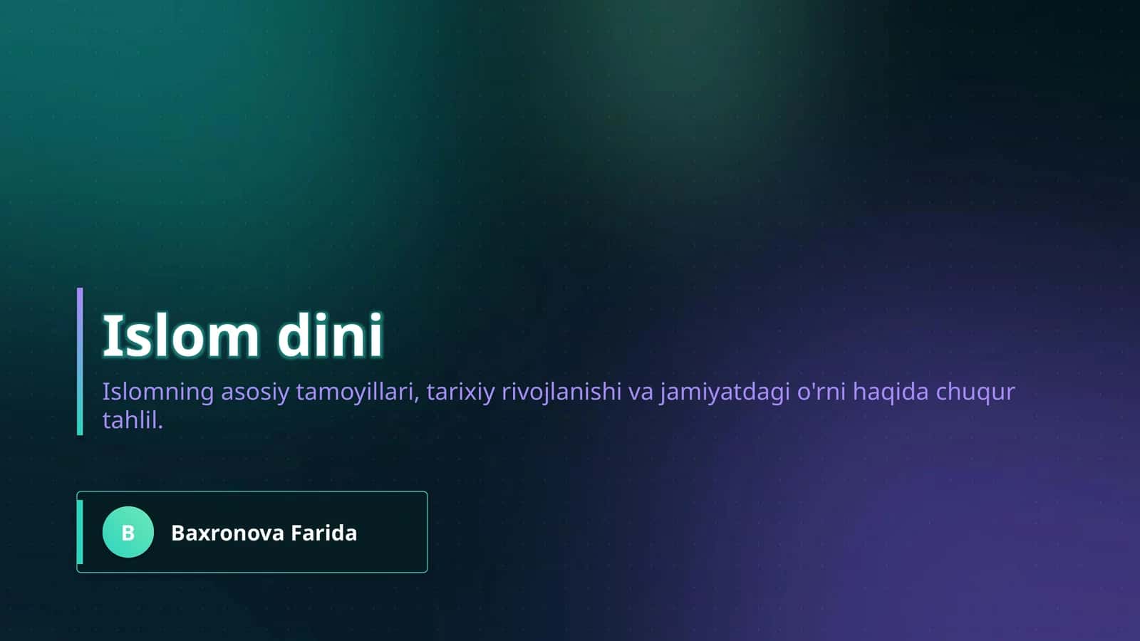 Islom dini 1