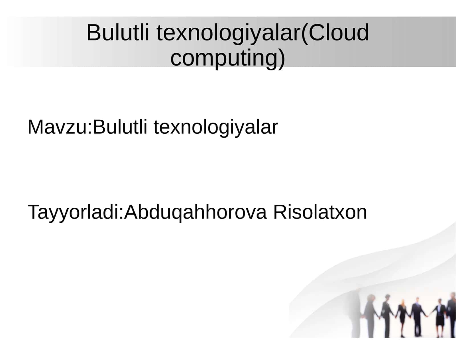 Bulutli texnologiyalar 1
