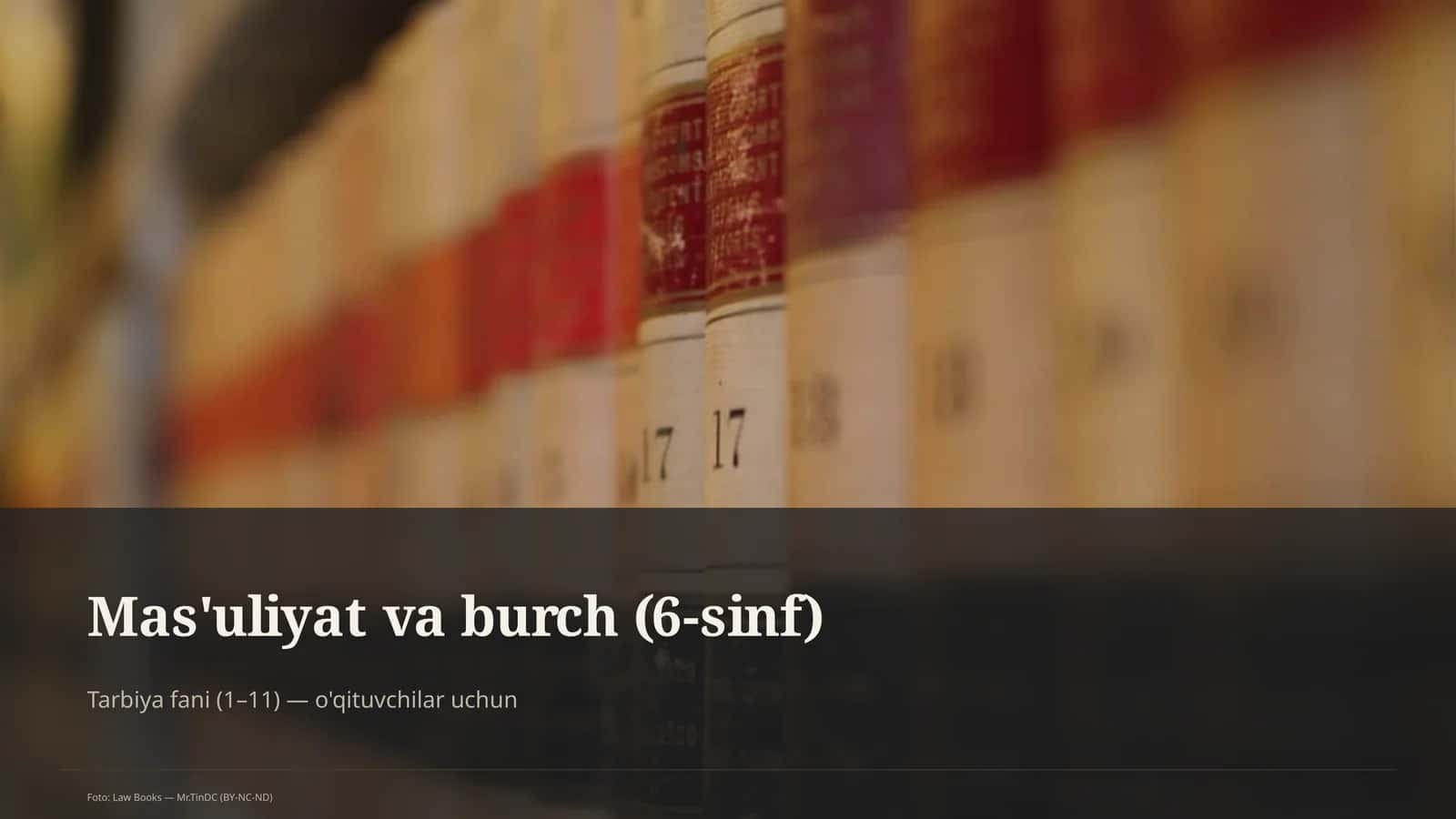 Mas'uliyat va burch (6-sinf) 1