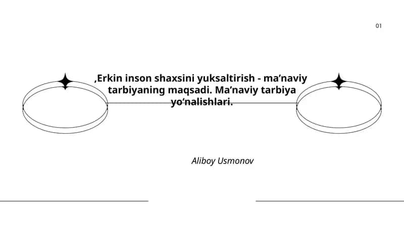 Erkin inson shaxsini yuksaltirish - ma’naviy tarbiyaning maqsadi. Ma’naviy tarbiya yo‘nalishlari 1