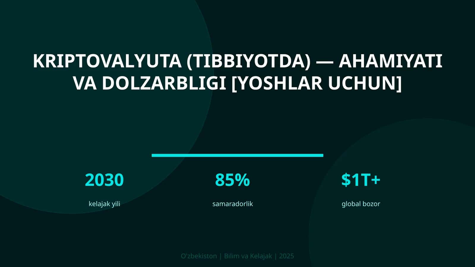 KRIPTOVALYUTA (TIBBIYOTDA) — AHAMIYATI VA DOLZARBLIGI [YOSHLAR UCHUN] 1