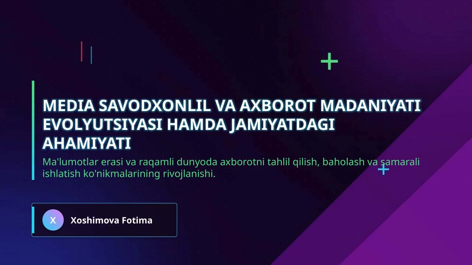 Media savodxonlil va axborot madaniyati evolyutsiyasi hamda jamiyatdagi ahamiyati 1