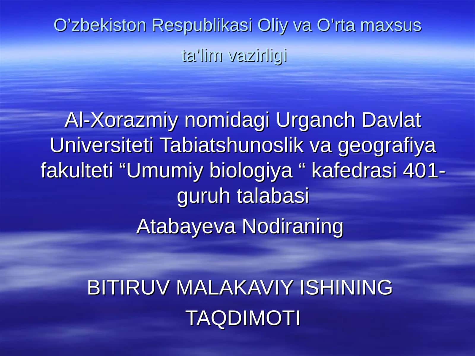Suv o’simliklarining ozuqa manbai sifatidagi ahamiyati 1